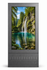 86 Inch Outdoor Double Sided Kiosk(Tiger Metallic Grey Color) - Image 4