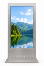 75 Inch Stainless Steel Outdoor Interactive Double Sided LCD Kiosk with 2500 Nits - Image 2